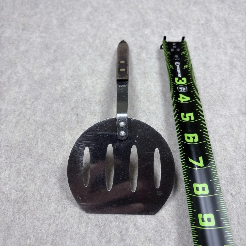 Warco Phillips 66 Slotted Spatula Turner, Stainless Steel & Wood Handle 9